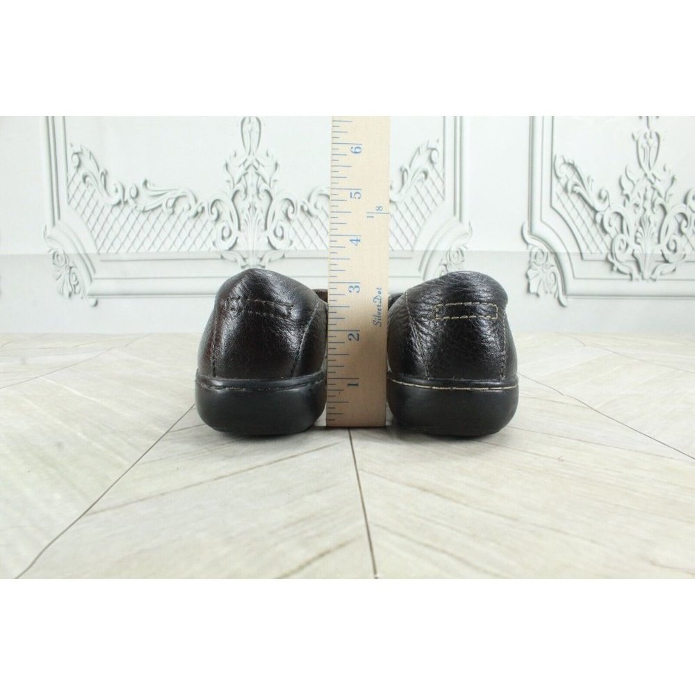 Clarks Bendable Black Leather Slip On Mary Jane Comfort Shoes Size 7 M - Picture 6 of 8